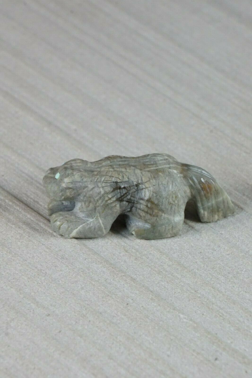 Badger Zuni Fetish Carving - Matthias Hustito - High Lonesome Trading