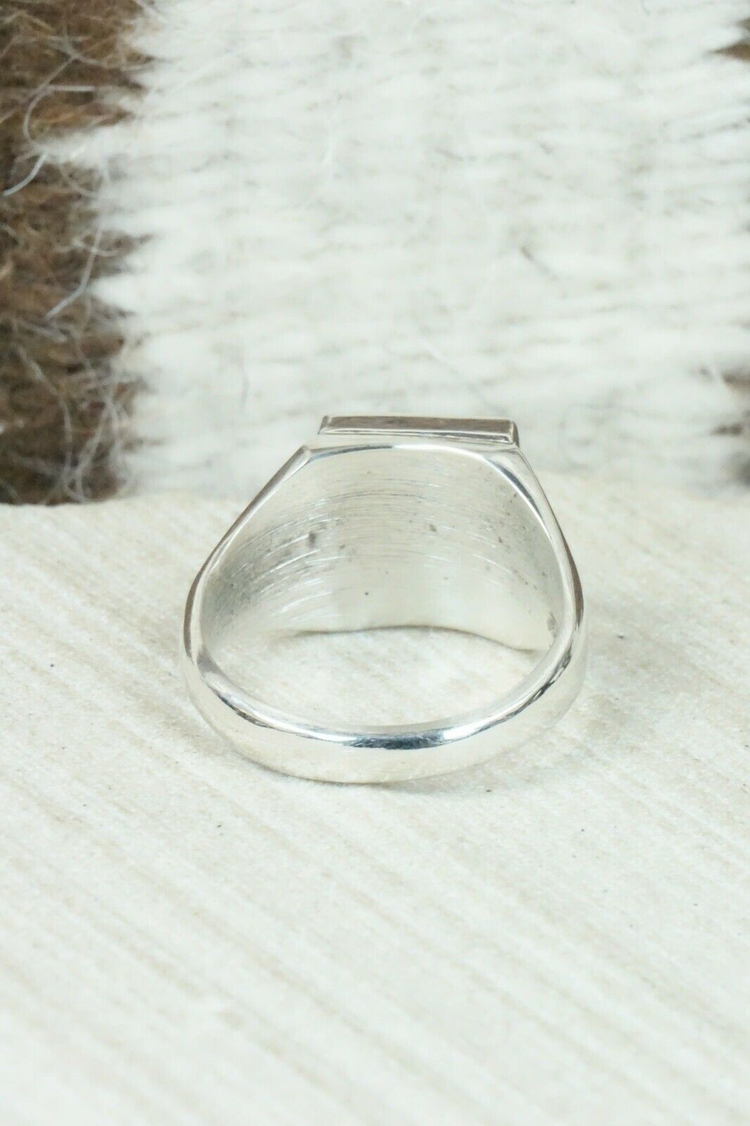 Multi Stone & Sterling Silver Ring - Herbert Kallestewa - Size 9.5