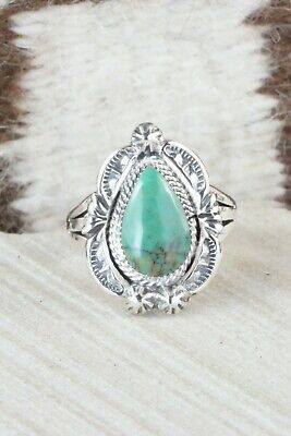 Turquoise & Sterling Silver Ring - Irvin Tsosie - Size 9.25