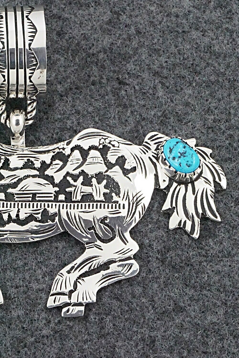 Turquoise & Sterling Silver Pendant - Richard Singer