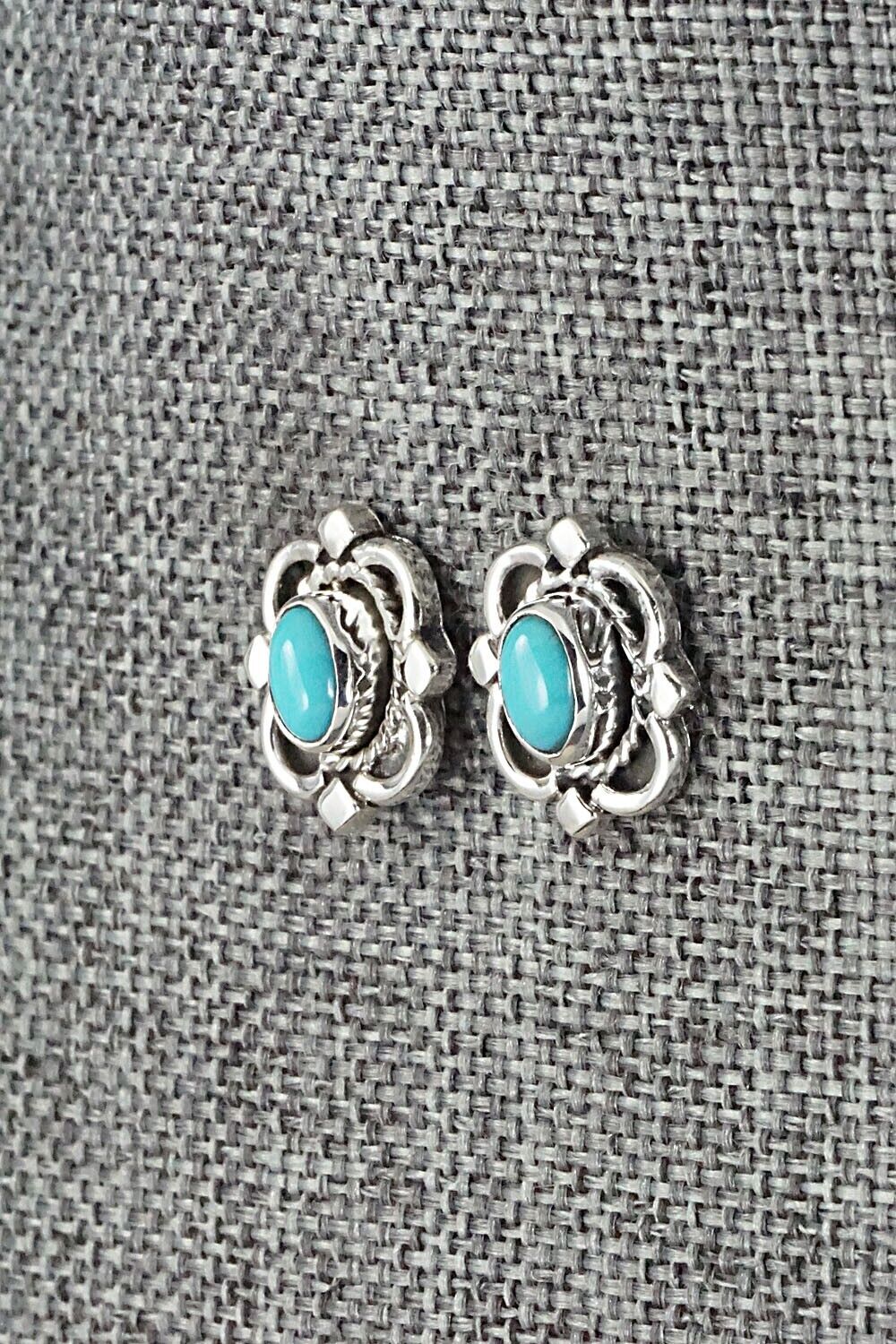 Turquoise and Sterling Silver Earrings - Sharon McCarthy