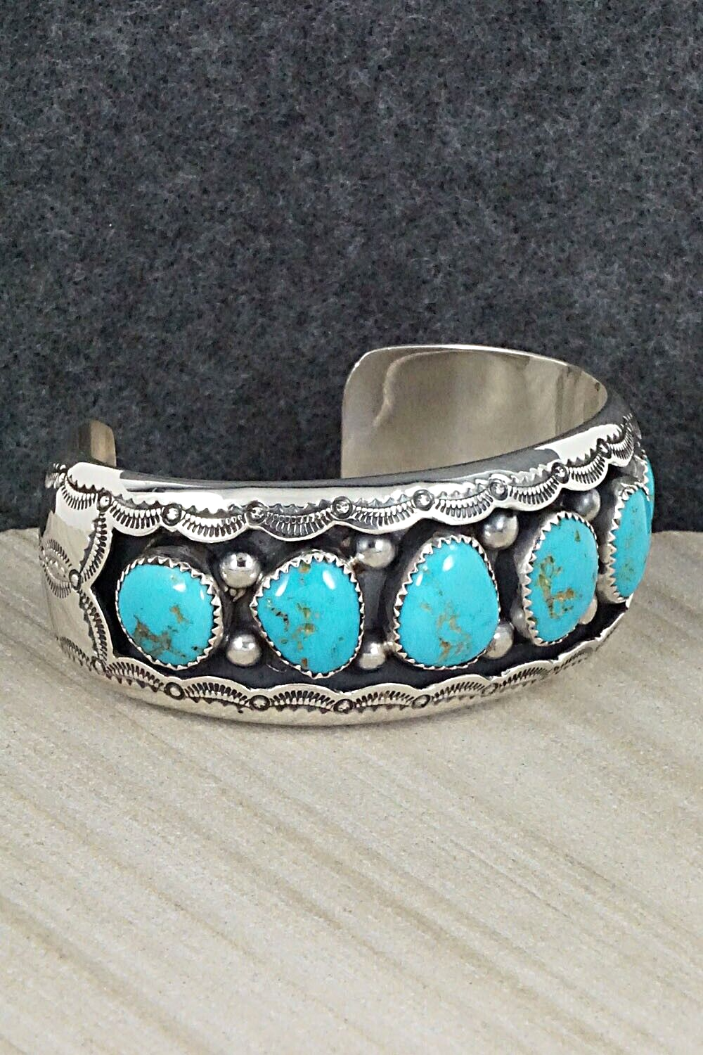 Turquoise & Sterling Silver Bracelet - Wilbert Muskett Sr.