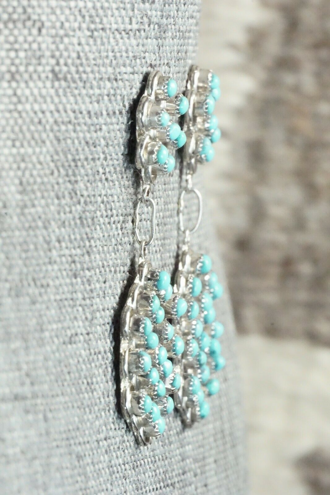 Turquoise & Sterling Silver Earrings - Waylon Johnson