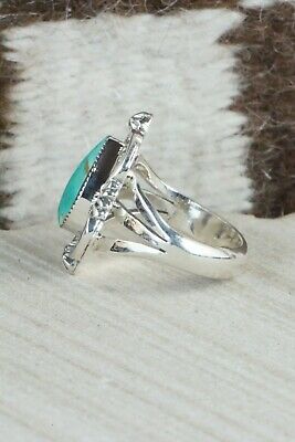 Turquoise & Sterling Silver Ring - Irvin Tsosie - Size 9.25