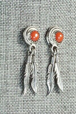 Coral and Sterling Silver Earrings - Sadie Jim