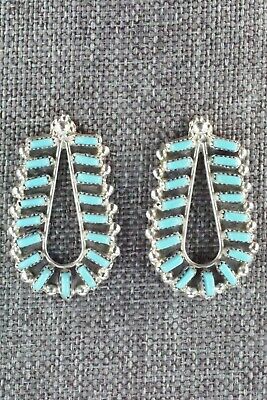 Turquoise & Sterling Silver Earrings - Vickie Johnson - High Lonesome Trading