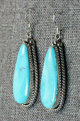 Turquoise and Sterling Silver Earrings - Brandon Belin