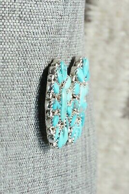 Turquoise & Sterling Silver Earrings - Justina Wilson