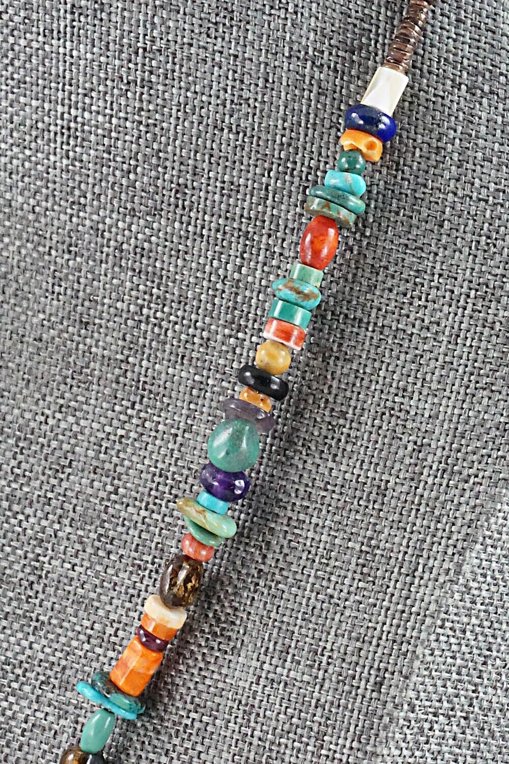 Multi Stone and Sterling Silver Necklace - Helen Tsosie