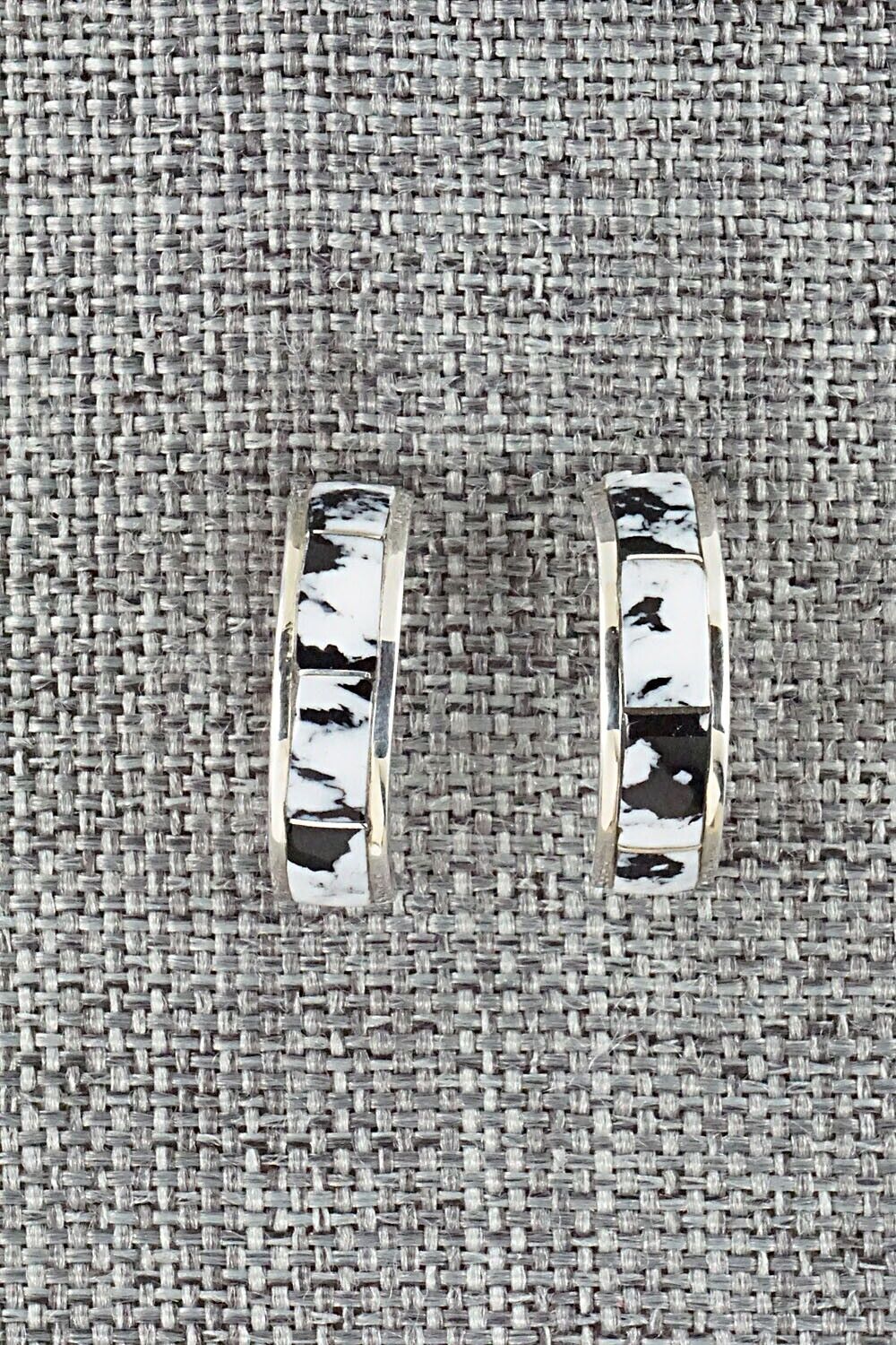 White Buffalo & Sterling Silver Earrings - Claresse Kylestewa