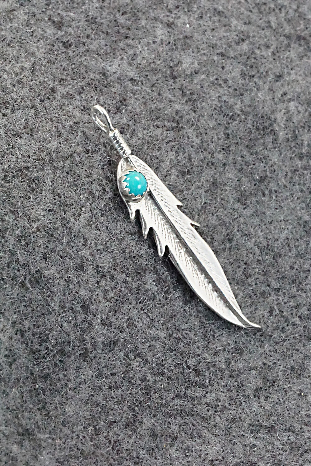 Turquoise & Sterling Silver Pendant - Louise Joe