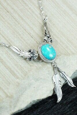 Turquoise & Sterling Silver Necklace - Lee Shorty