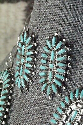 Turquoise & Sterling Silver Necklace and Earrings - Nathaniel Nez