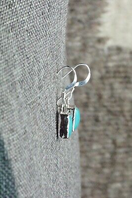 Turquoise & Sterling Silver Earrings - Lee Shorty