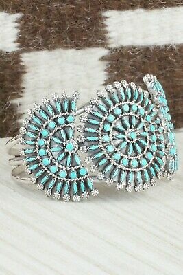 Turquoise & Sterling Silver Bracelet - Merlinda Chavez
