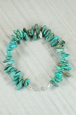 Navajo Turquoise & Sterling Silver Link Bracelet - Native American