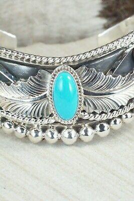 Turquoise & Sterling Silver Bracelet - Tom Lewis - High Lonesome Trading