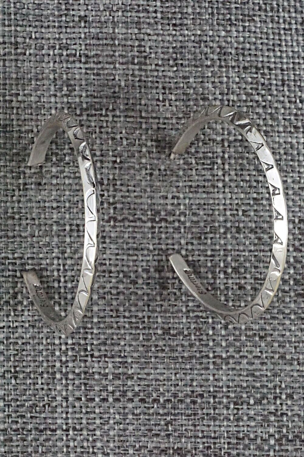 Sterling Silver Hoop Earrings - Elaine Tahe