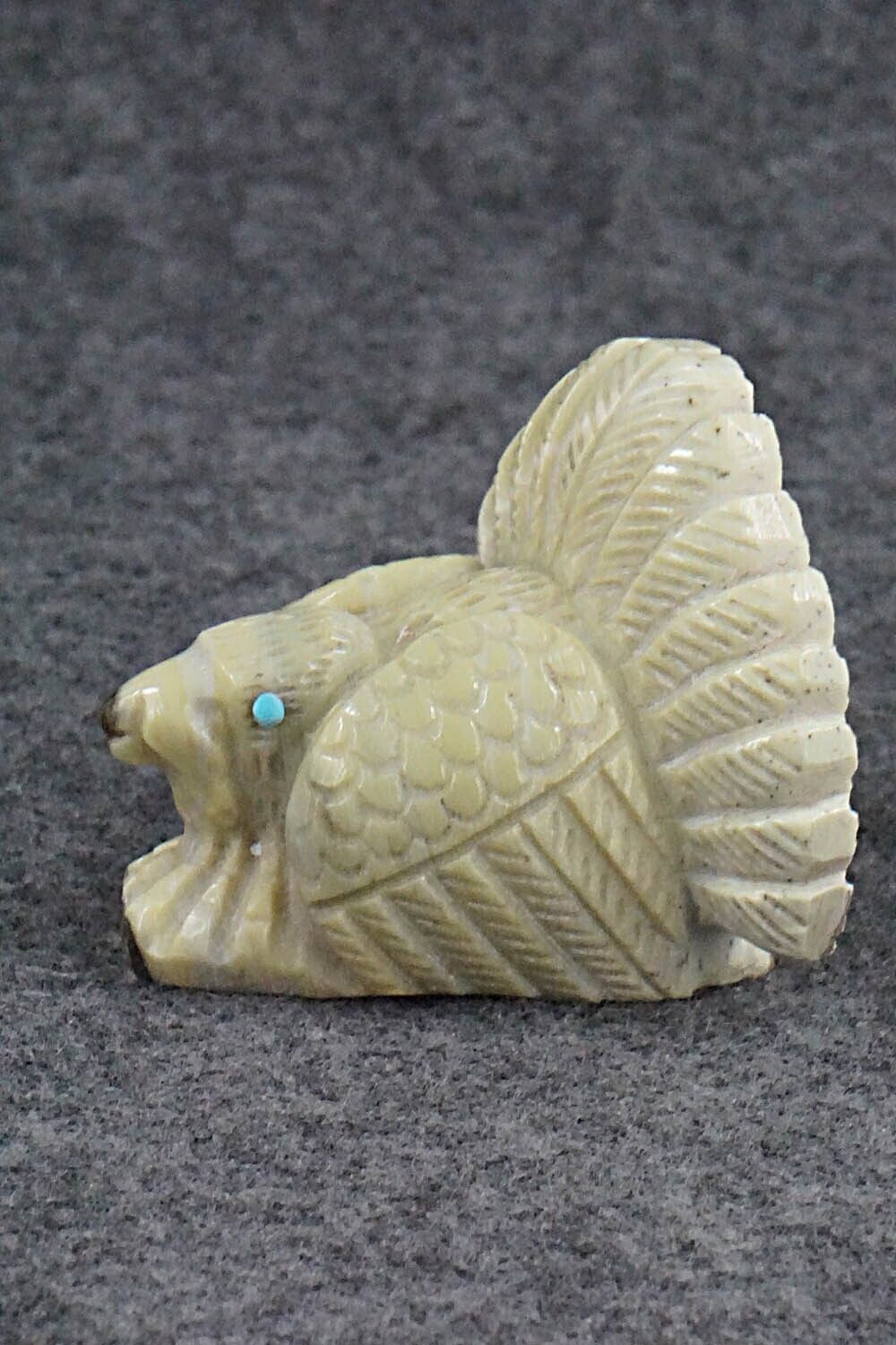 Turkey Zuni Fetish Carving - Carlton Kaamasee