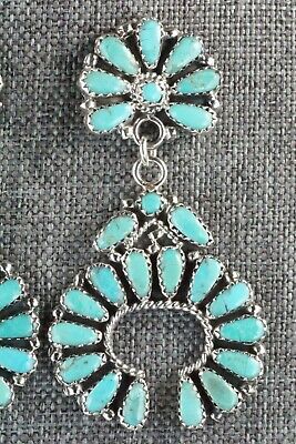 Turquoise and Sterling Silver Earrings - Zeita Begay