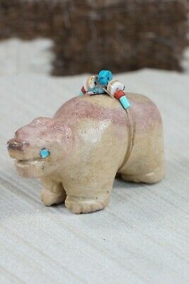 Bear Zuni Fetish Carving - Narren Bowannie - High Lonesome Trading