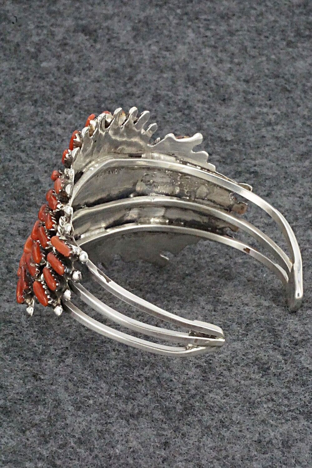 Coral & Sterling Silver Bracelet - Vangie Tsabetsaye