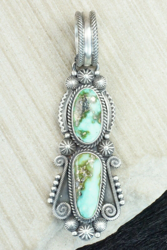 Turquoise & Sterling Silver Pendant - Michael Calladitto