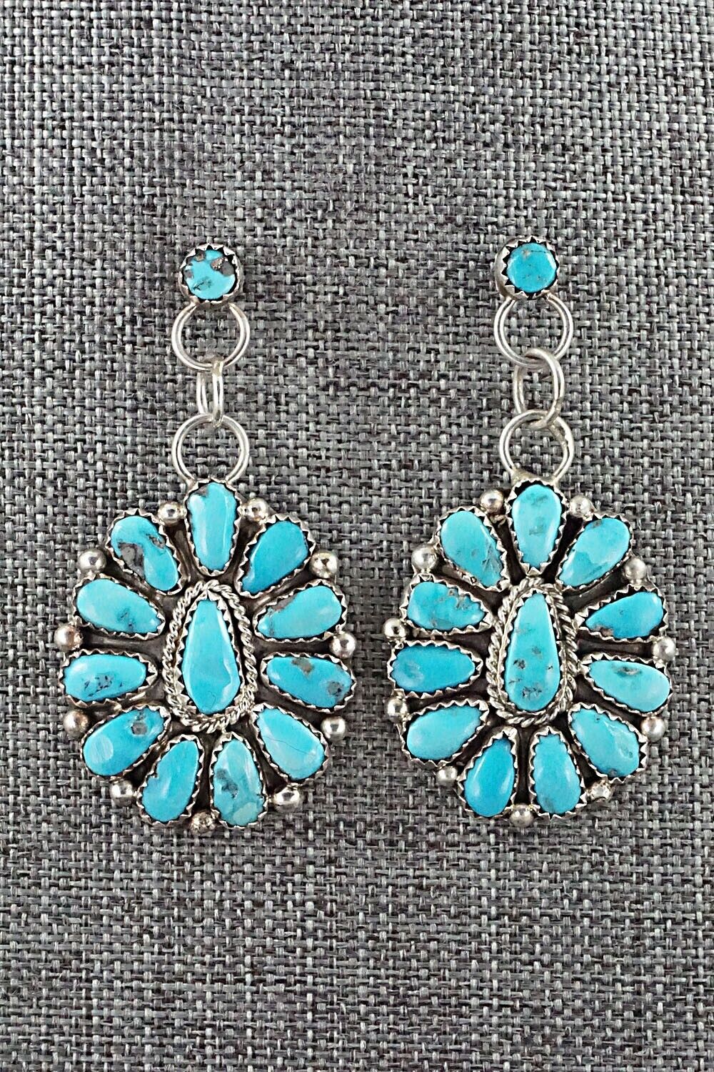 Turquoise & Sterling Silver Earrings - Justina Wilson