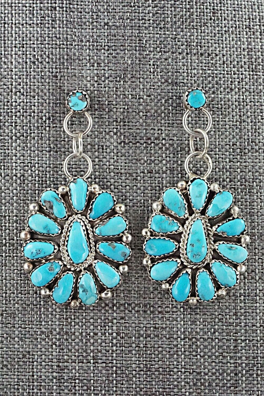 Turquoise & Sterling Silver Earrings - Justina Wilson