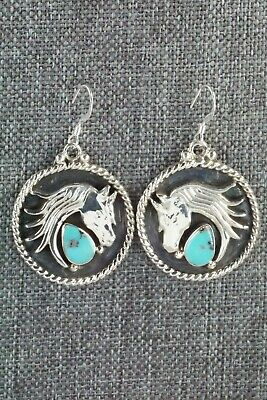 Turquoise & Sterling Silver Earrings - Genevieve Francisco
