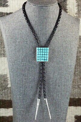 Turquoise & Sterling Silver Bolo Tie - Caroline Malani