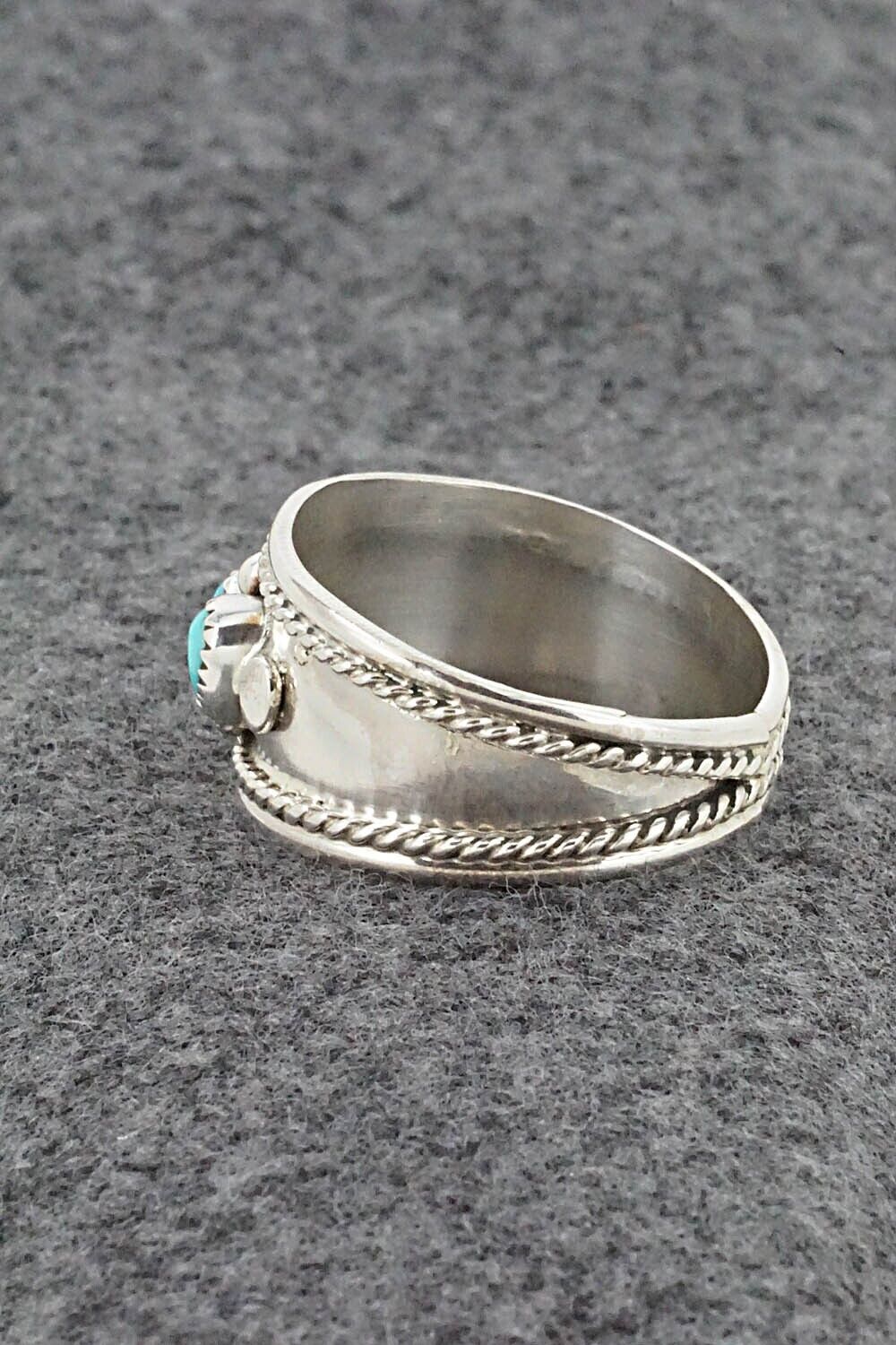 Turquoise & Sterling Silver Ring - Sondra Whitegoat - Size 13