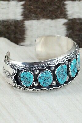 Navajo Turquoise & Sterling Silver Bracelet - Wilbert Muskett Sr.