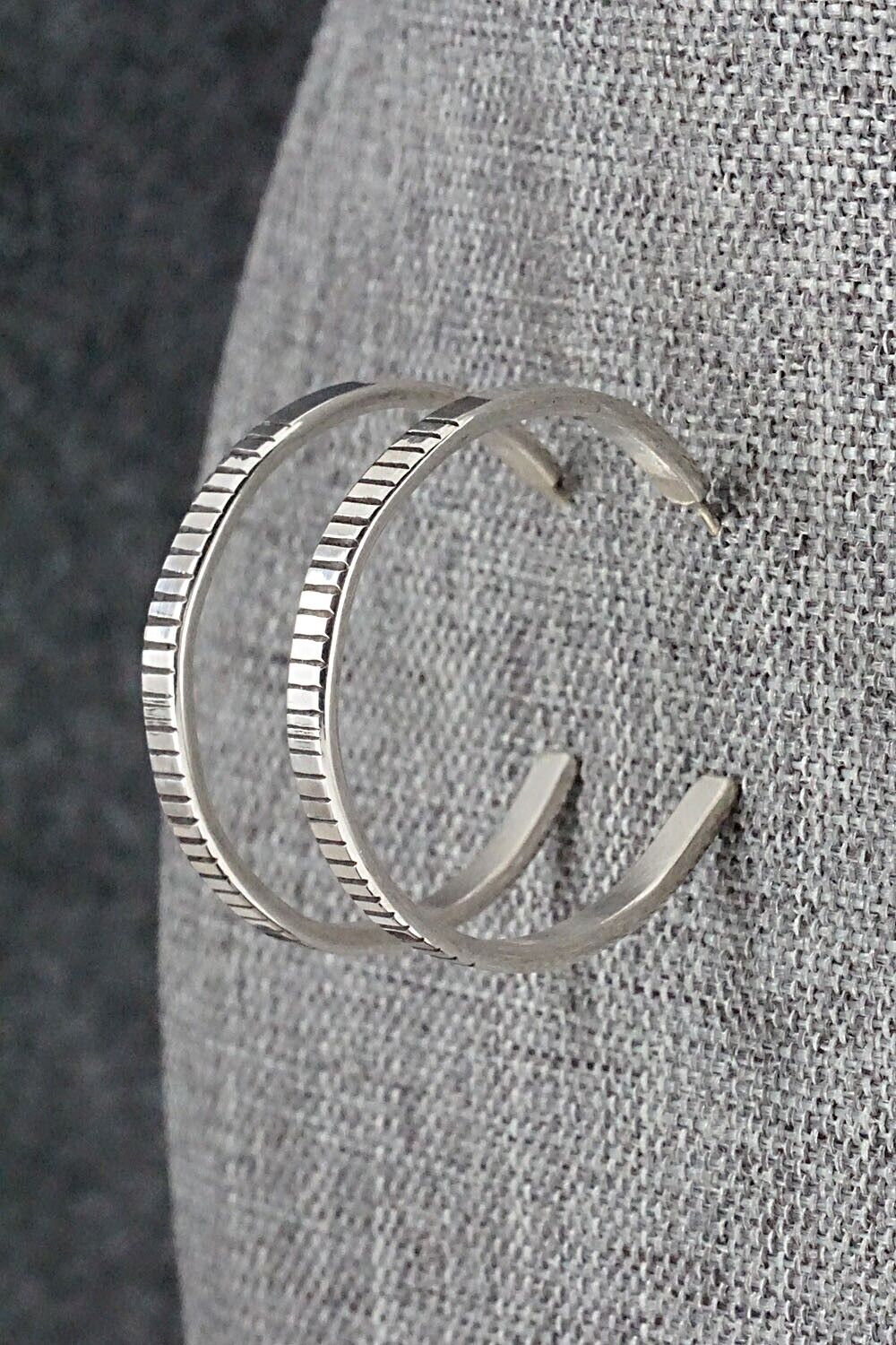 Sterling Silver Hoop Earrings - Elaine Tahe