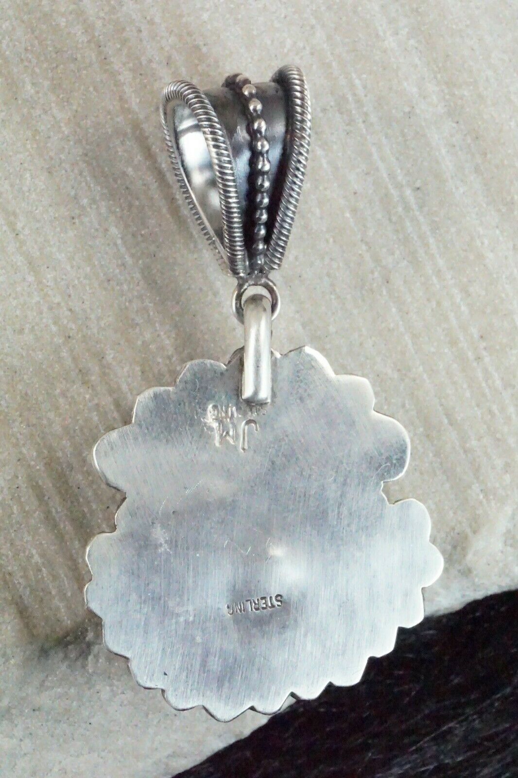 Turquoise & Sterling Silver Pendant - Jess Martinez