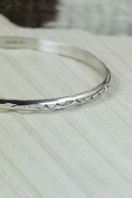 Navajo Sterling Silver Bangle - Elaine Tahe