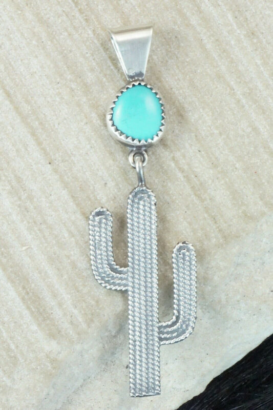 Turquoise and Sterling Silver Pendant - Annie Spencer
