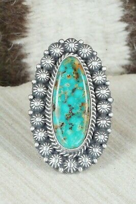 Royston Turquoise and Sterling Silver Ring - Michael Calladitto - Size 7.5