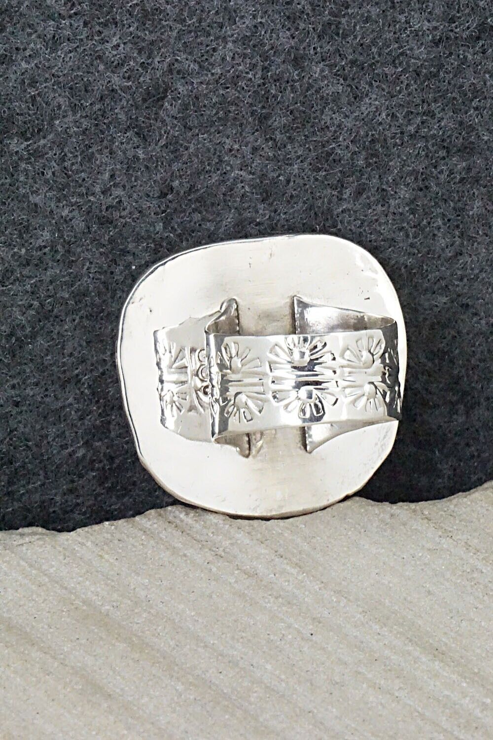 Turquoise and Sterling Silver Ring - Jimmy Garcia Jr. - Size 7.75