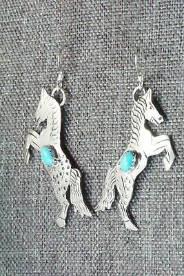 Turquoise & Sterling Silver Earrings - Louise Yazzie