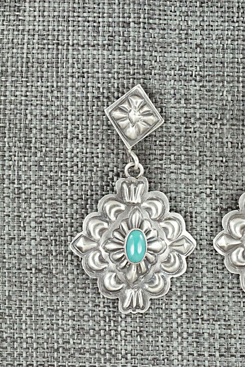 Turquoise & Sterling Silver Earrings - Terry Charlie