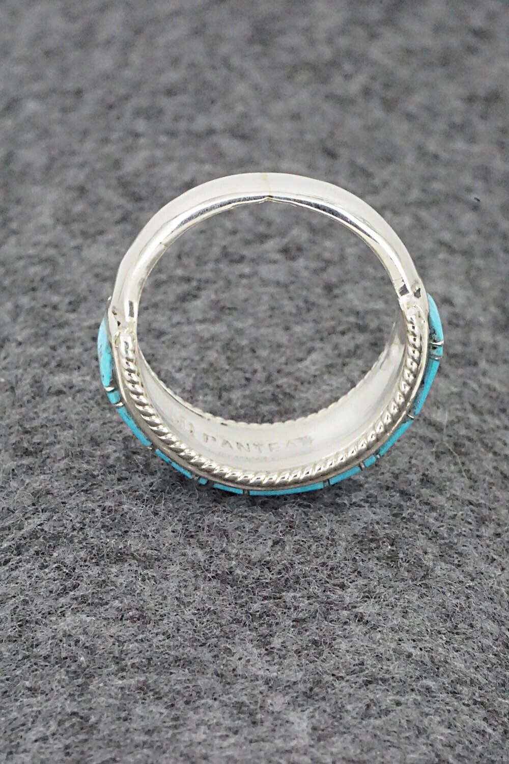 Turquoise & Sterling Silver Ring - Deirdre Luna Panteah - Size 10.5
