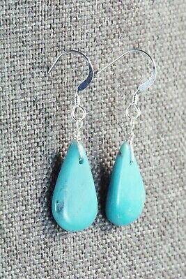 Turquoise & Sterling Silver Earrings - Navajo