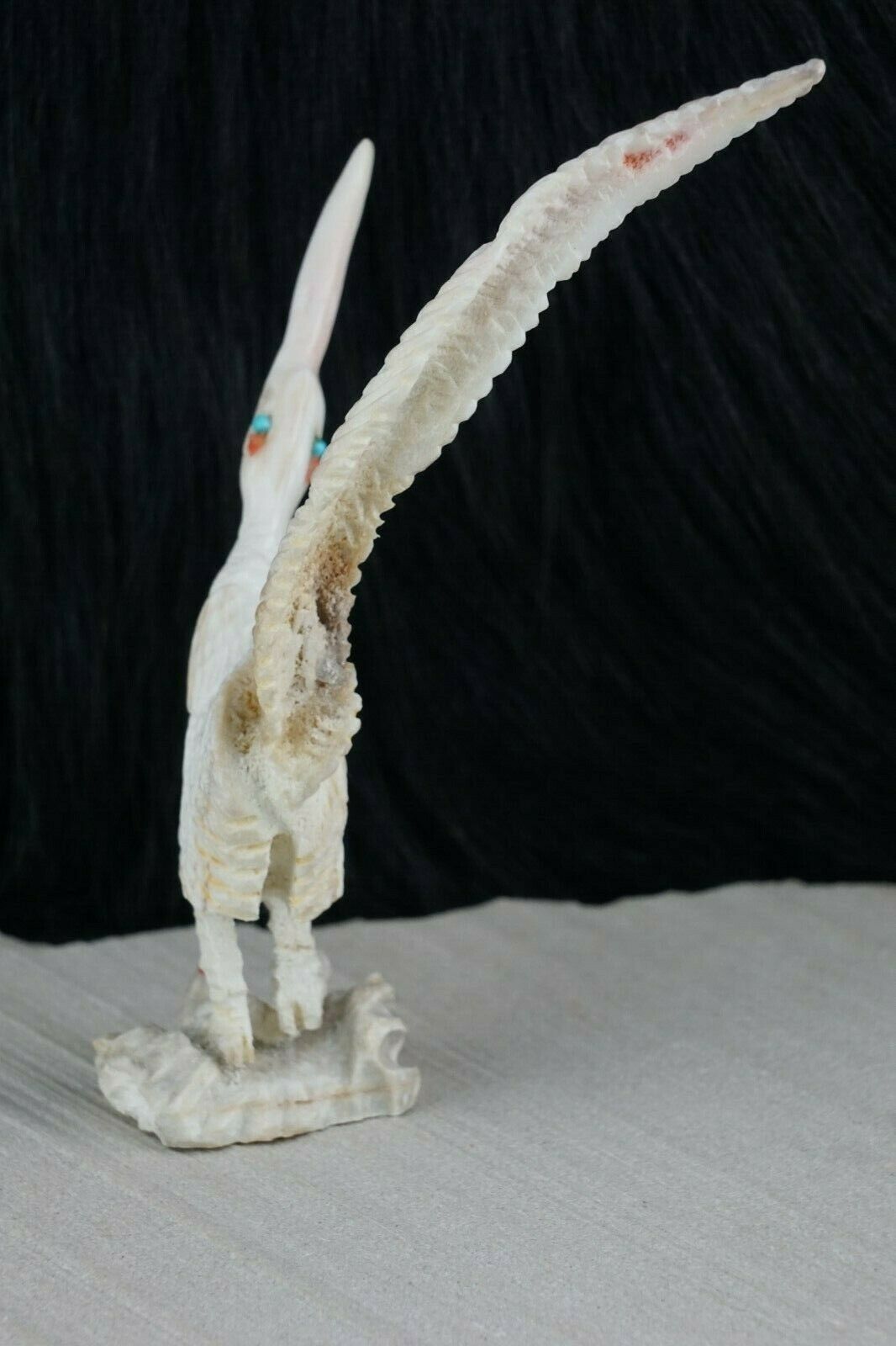 Roadrunner Zuni Fetish Carving - Faron Lowsayatee - High Lonesome Trading