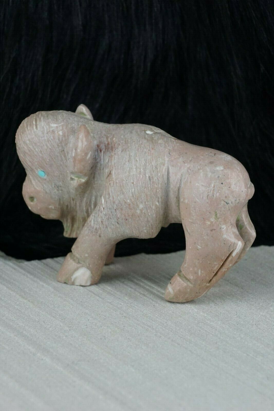Buffalo Zuni Fetish Carving - Jonas Hastito - High Lonesome Trading