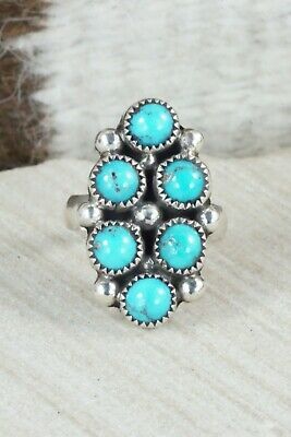 Turquoise & Sterling Silver Ring - Priscilla Reeder - Size 8