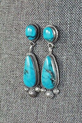 Turquoise & Sterling Silver Earrings - Sarah Yazzie