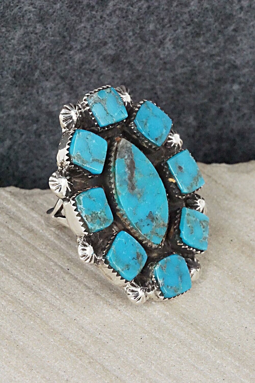 Turquoise & Sterling Silver Ring - Selina Warner - Size 7.5