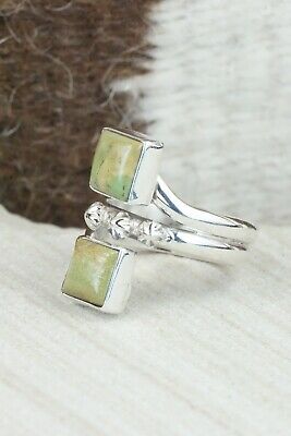 Turquoise & Sterling Silver Ring - Bobby Platero - Size 8.5