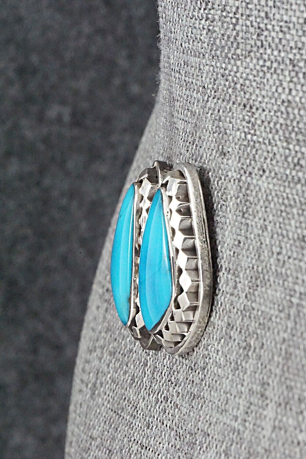 Turquoise and Sterling Silver Earrings - Sharon McCarthy